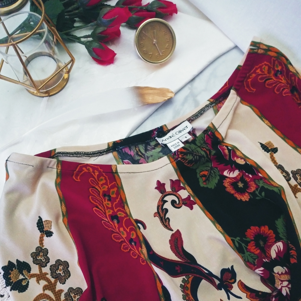 *RARE* Andre Oliver Floral Skirt